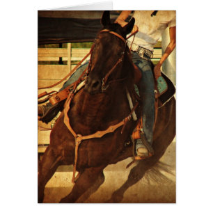 Cartão Cavalo ocidental de giro