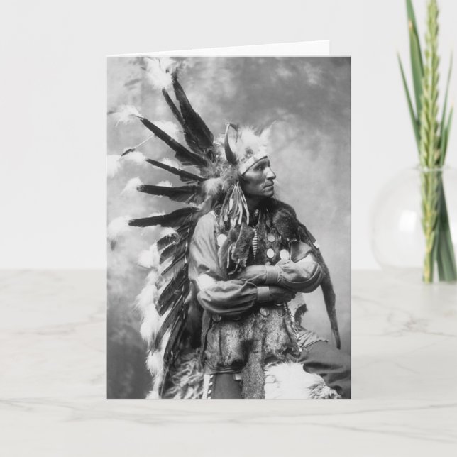 Cartão Cavalo Pequeno, Oglala Sioux, 1890 (Frente)