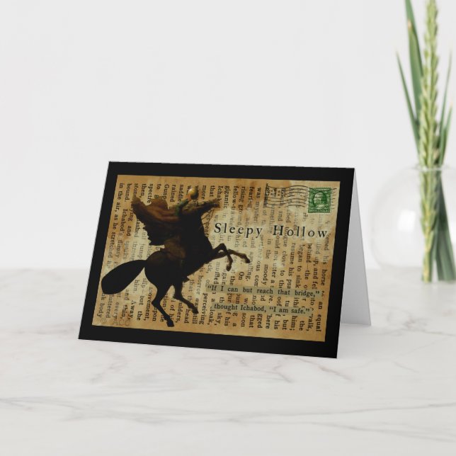 Cartão Cavalo sem cabeça e sem cabeça com sono 1 (Frente)