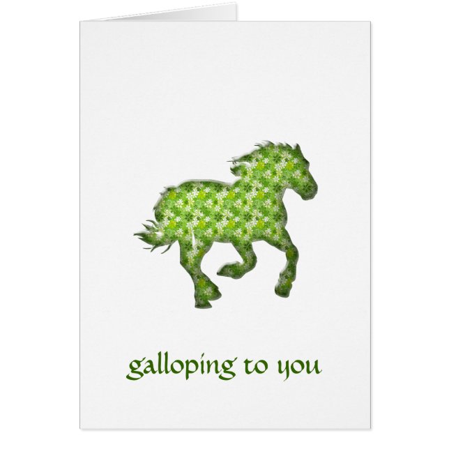 Cartão cavalo verde (Frente)