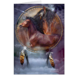 Cartão Cavalos ArtCard Collectible do espírito