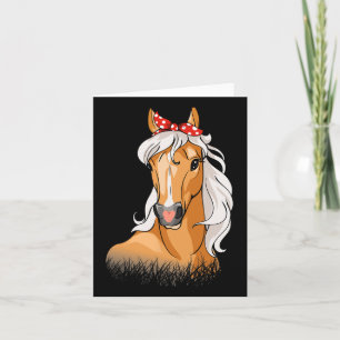 Cartão Cavalos Cabeça Ancorada Cavalo &amp; Bandana C