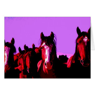 Cartão Cavalos - Cavalos