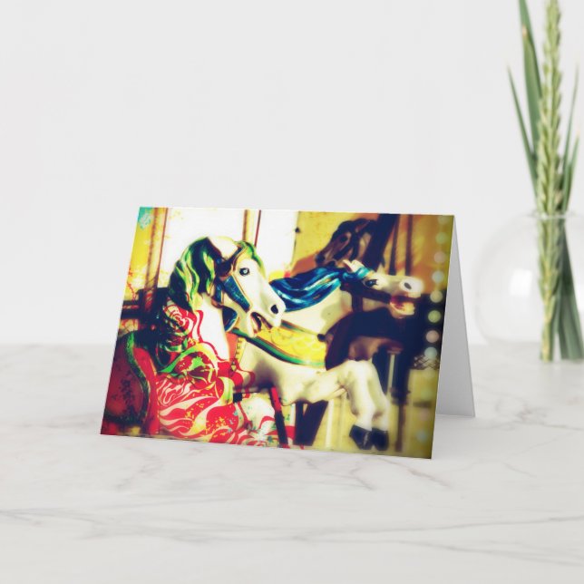 Cartão Cavalos de Feliz (Frente)