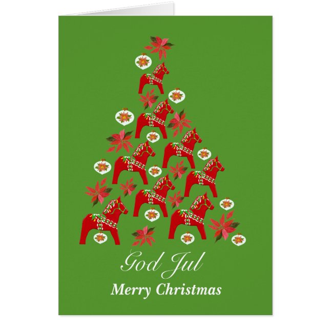 Cartão Cavalos de Natal Dala (Frente)