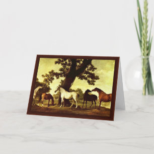 Cartão Cavalos Em Uma Paisagem Por Stubbs George