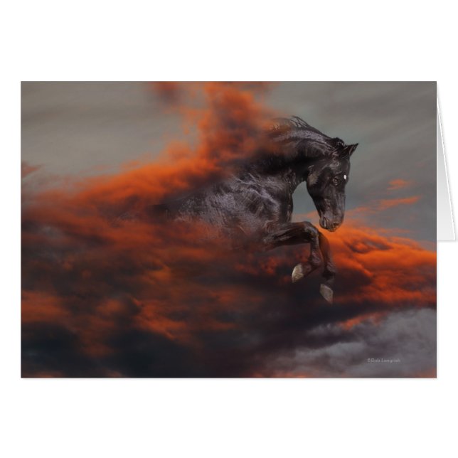 Cartão Cavalos Fantásticos: Nuvens (Frente Horizontal)