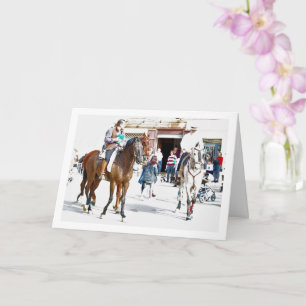 Cartão Cavalos fora do Spanish Bar