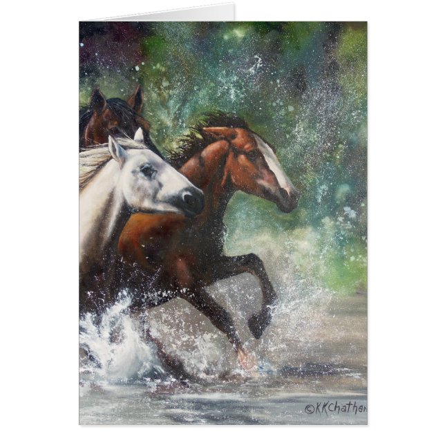 Cartão Cavalos selvagens de Salt River (Frente)