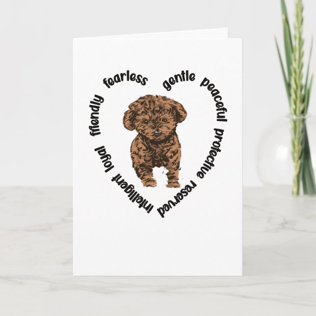 Cartão Cavapoo Dog Lover Cavapoo Mãe Cavoodle Proprietári (Frente)