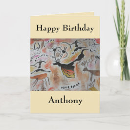 Cartão Cave Art Abstrato Birthday