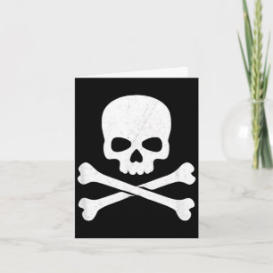 Cartão Caveira e ossos cruzados fantasma pirata jolly rog