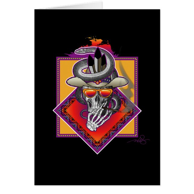 Cartão Caveira Fumante (Frente)