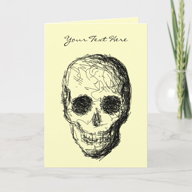 Cartão Caveira Negra. (Frente)