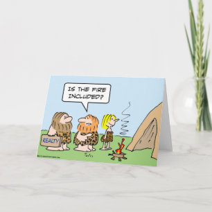 Cartão caveman realty fire included