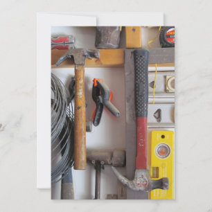 Cartão Caverna - Ferramentas - Placa de Dia de os pais