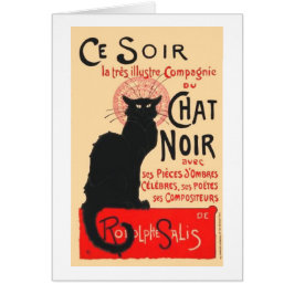Cartão Ce Soir Le Chat Noir, Théophile Steinlen