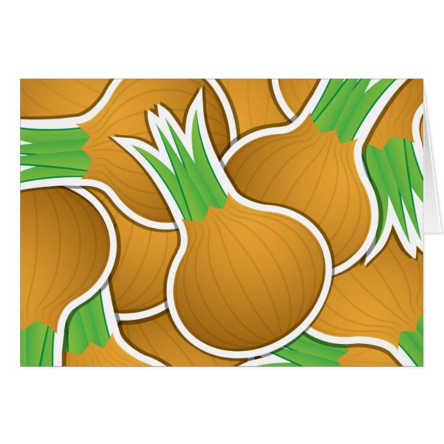Cartão Cebolas castanhas (Frente Horizontal)
