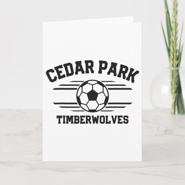 Cartão Cedar Park Timberwolves Futebol Ll 2025  (Frente)