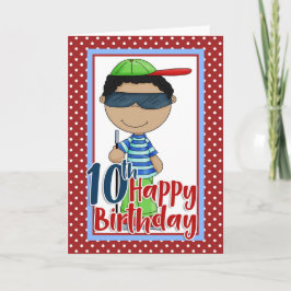 Cartão Cego - Feliz 10º aniversário