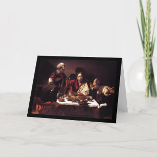 Cartão Ceia Caravaggio Em Emmaus