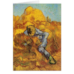 Cartão Ceifeira (segundo Millet) por Vincent van Gogh