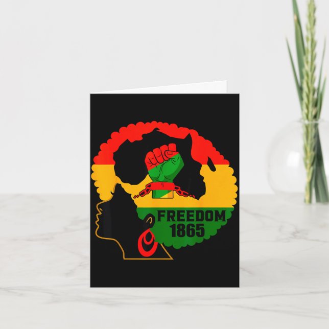 Cartão Celebração da história negra do Juneteenth liberda (Frente)