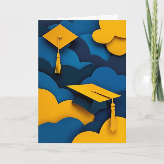 Cartão Celebração de Capelo de Formatura (Frente)