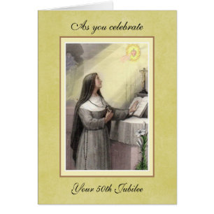 Cartão Celebração de Jubileu do 50º Aniversário das freir