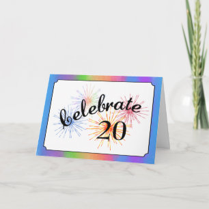 Cartão Celebração do 20º Aniversário