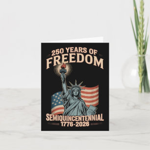 Cartão Celebração do 250º Aniversário Americano 250 Anos 