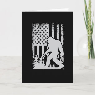 Cartão Celebração do 4 de Julho EUA Bigfoot 1776