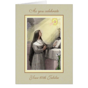 Cartão Celebração do Jubileu de Aniversário das freiras 6