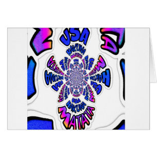 Cartão Celebração dos EUA: Arte Dinâmica de Texto Encanta