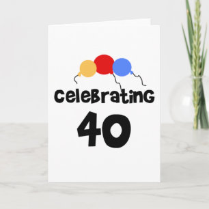 Cartão Celebrando 40