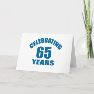 Cartão Celebrando 65 anos de Designs de aniversário