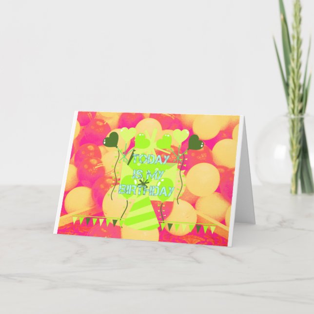 Cartão Celebrando Minhas Abençoações Felizes De Aniversár (Frente)