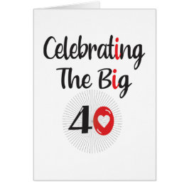 Cartão Celebrando Os 40 Grandes
