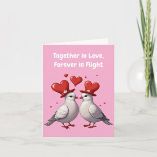 Cartão Celebrando Um Ano de Amor e Devoção