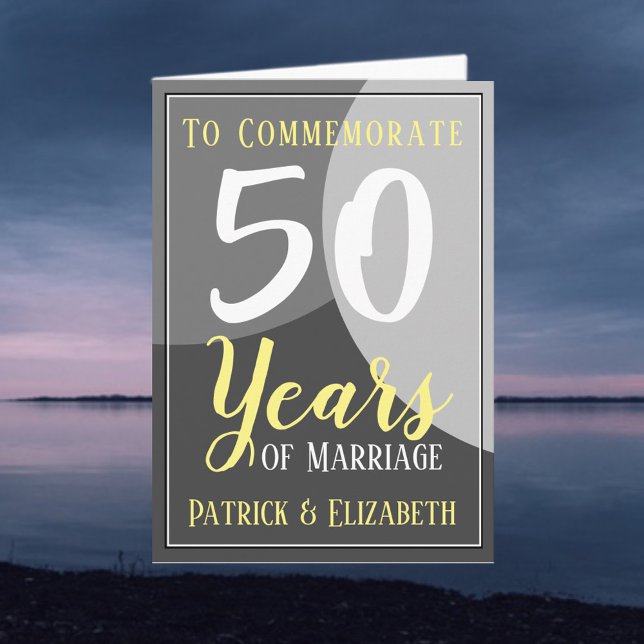 Cartão Celebrar 50 anos de Casamento (Criador carregado)