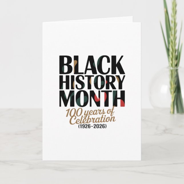 CARTÃO CELEBRATE BLACK HISTORY MONTH  (Frente)