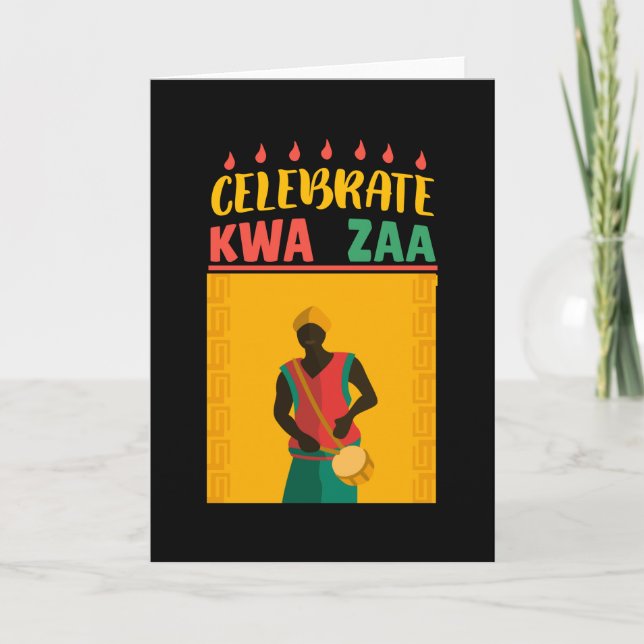 Cartão Celebre o Kwanzaa (Frente)