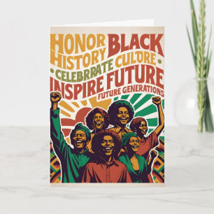 Cartão CELEBRE O MÊS DA HISTÓRIA NEGRA Personalizável