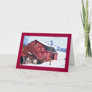 Cartão Celeiro vermelho grande no Pike nacional