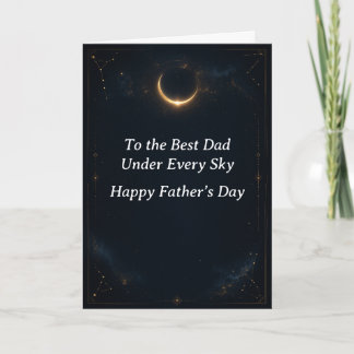 Cartão Celestial Moon Father’s Day Greeting Card for Dad