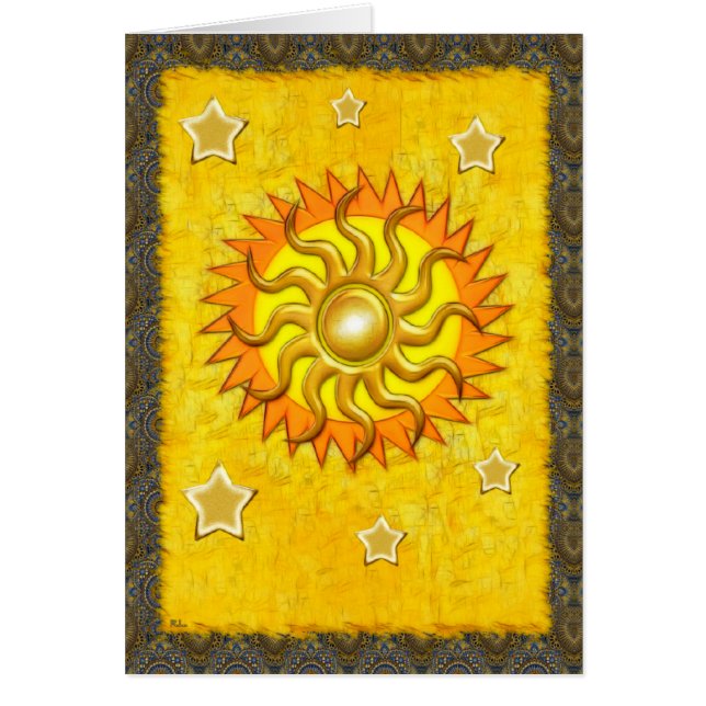 Cartão Celestial Whimsey Sun (Frente)