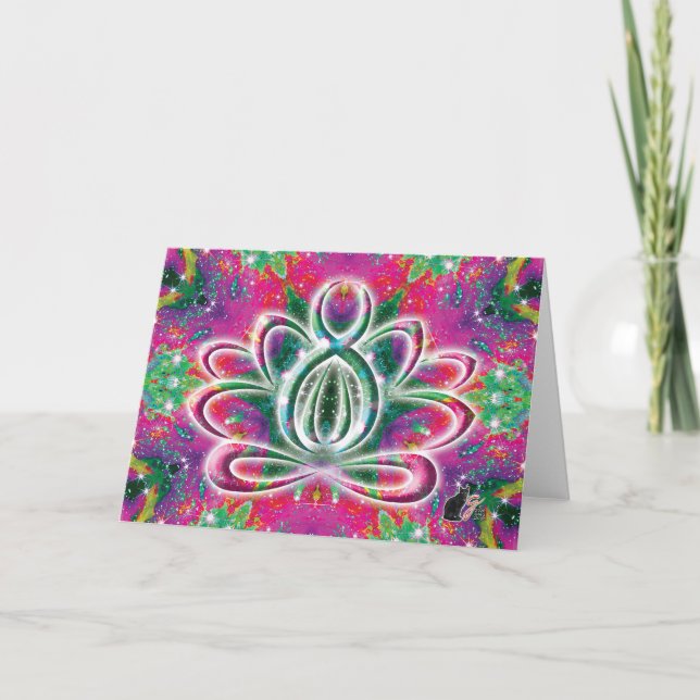 Cartão Celestial Zen Lotus (Frente)