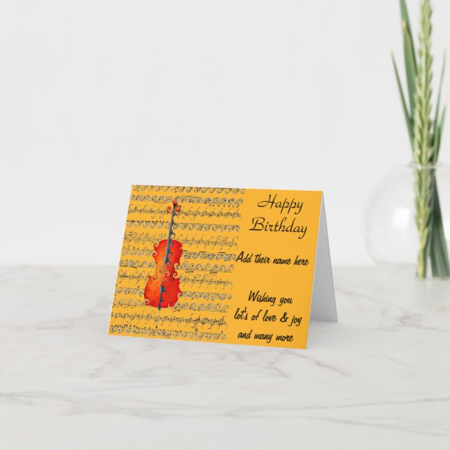 Cartão Cello & I Rock! (Frente)