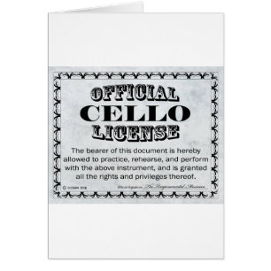 Cartão Cello License