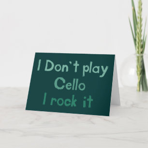 Cartão Cello Rock It Greeting Card